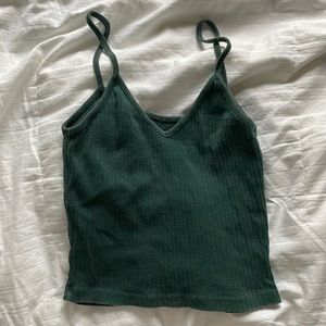 Tighter green crop tank top women
